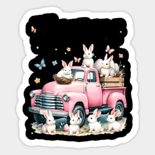 Easter Bunny Truck Mamaw Mothers Day Sticker